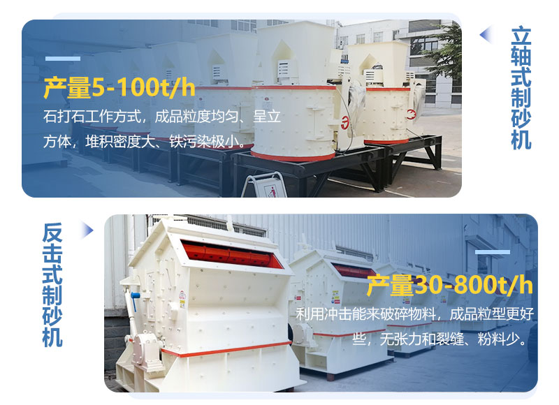 立軸式制砂機(jī)和反擊式制砂機(jī)哪種粒型好？區(qū)別介紹
