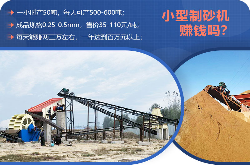 小型制砂機賺錢嗎？小型制砂機圖片及價格