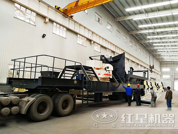 青石、鵝卵石等物料制砂處理推薦使用車載流動(dòng)制砂機(jī)